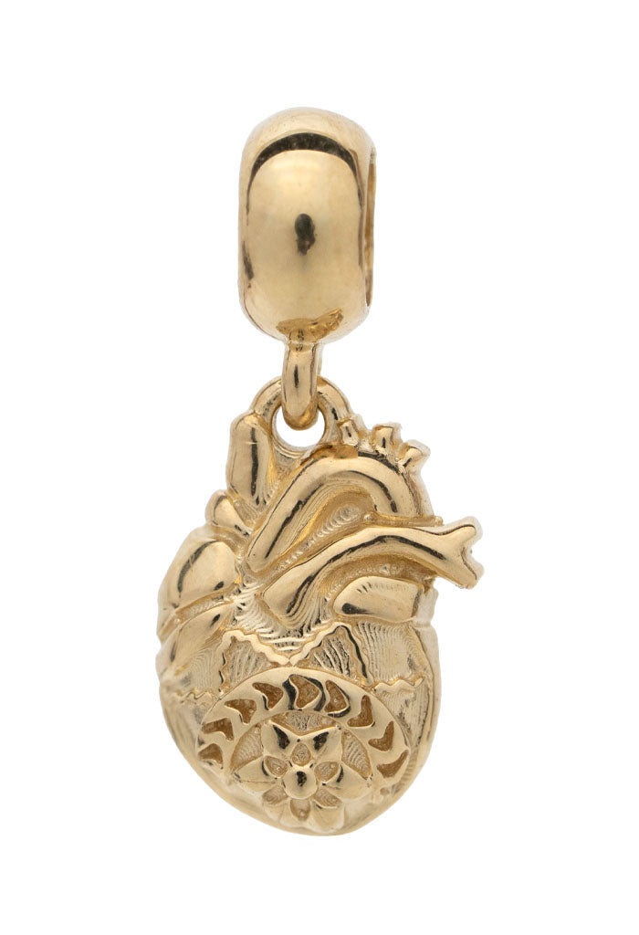 Amuleto para Brazalete Corazón Baño de Oro