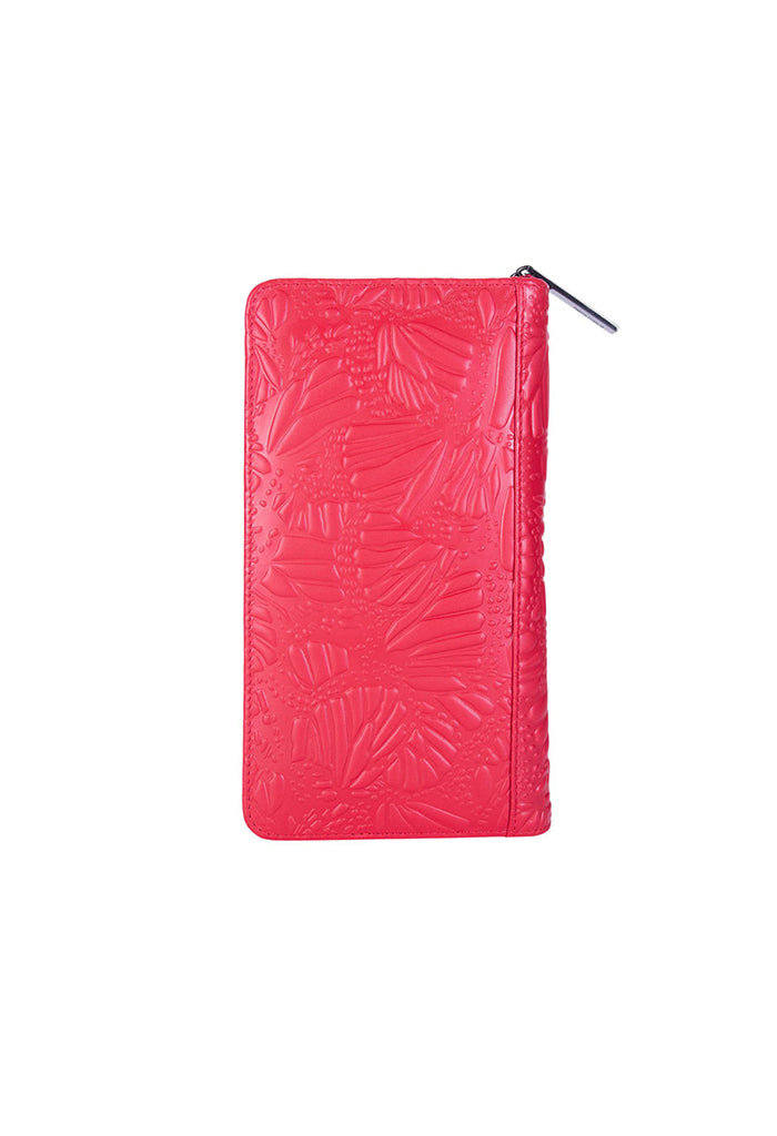 Porta Documentos Kóoch de Piel para Mujer Grabado Mariposa