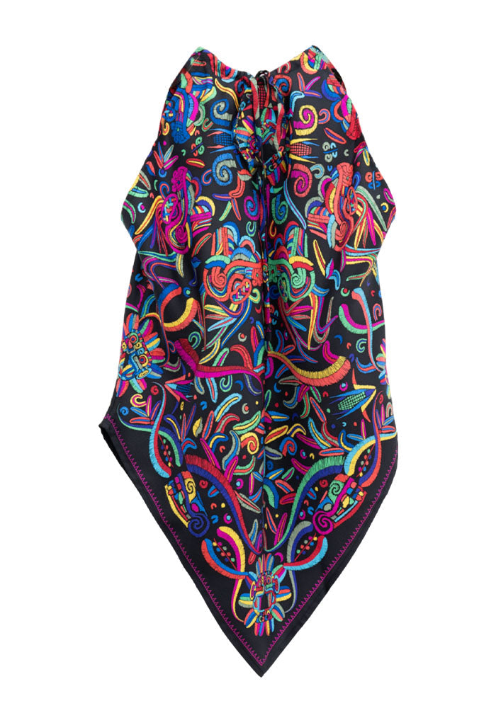 Blusa Cuello Ajustable Quetzalcóatl