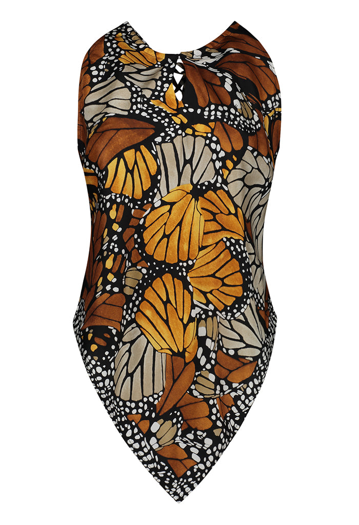 Blusa Cuello Ajustable Mariposa Macro