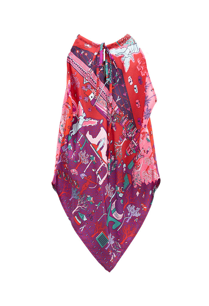 Blusa Cuello Ajustable Mi Ciudad a Color