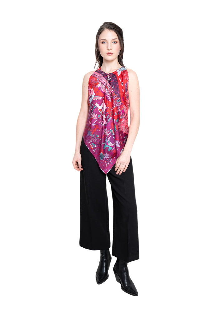 Blusa Cuello Ajustable Mi Ciudad a Color