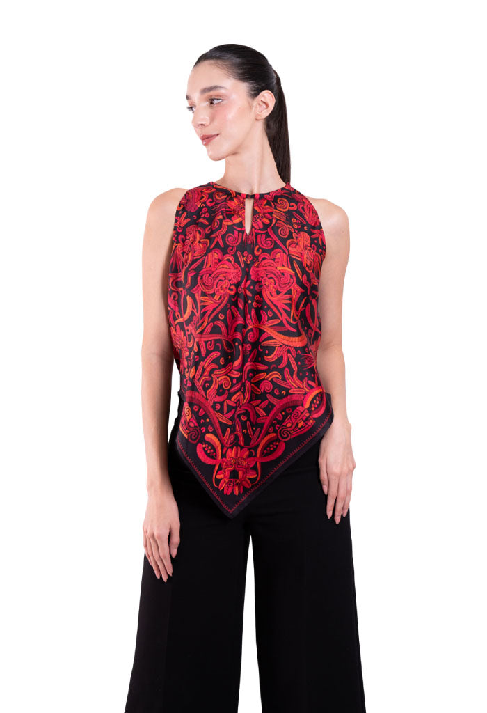 Blusa Cuello Ajustable Quetzalcóatl