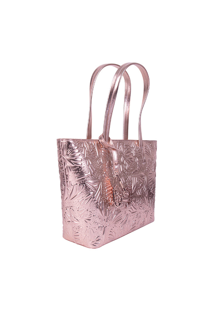 Tote K'iin de Piel Grabado Mariposa