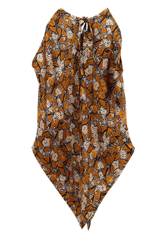 Blusa Cuello Ajustable Mariposa Monarca