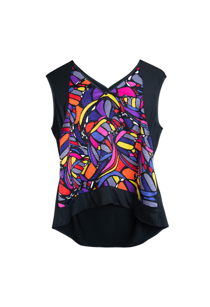 Blusa Caudal Mariposa Abstracta