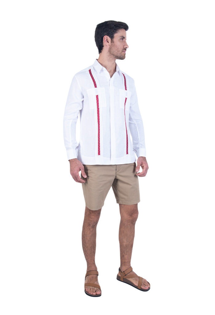 Guayabera Beel Blanca Colibrí