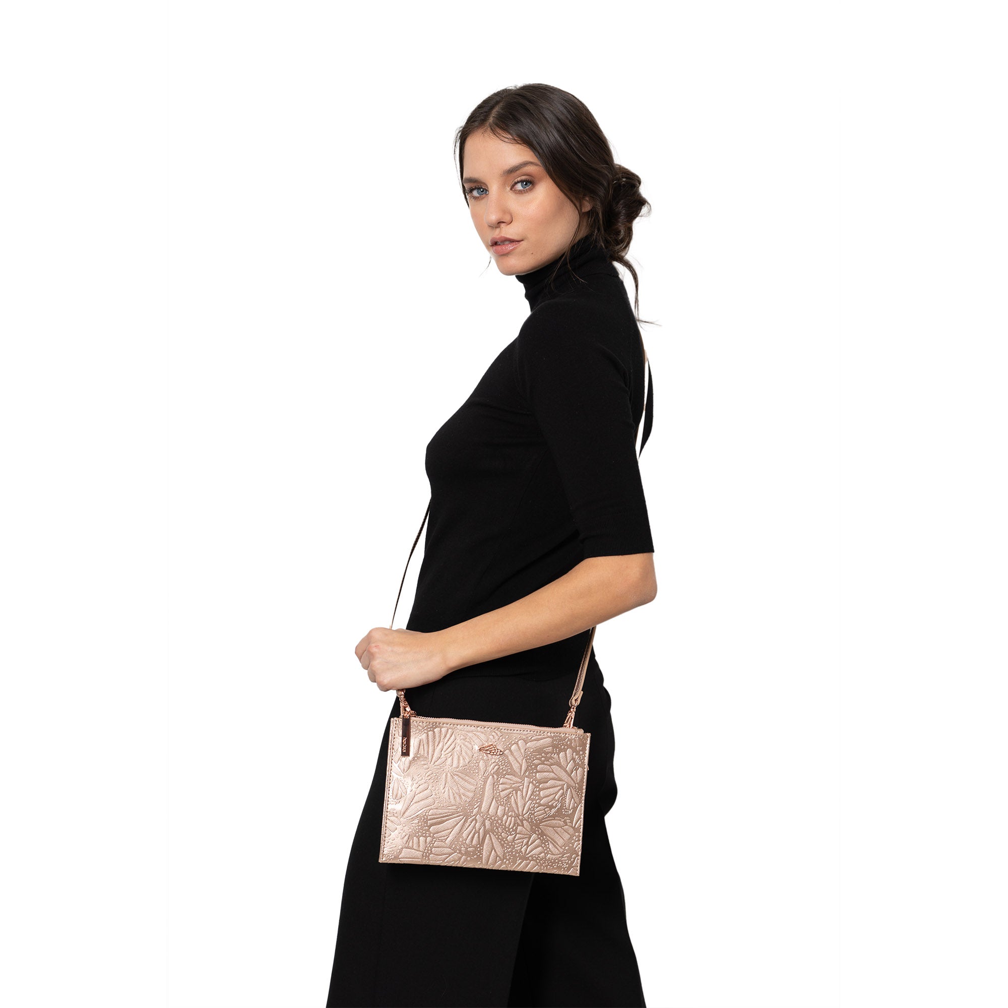 Crossbody Nikté Grabado Mariposa