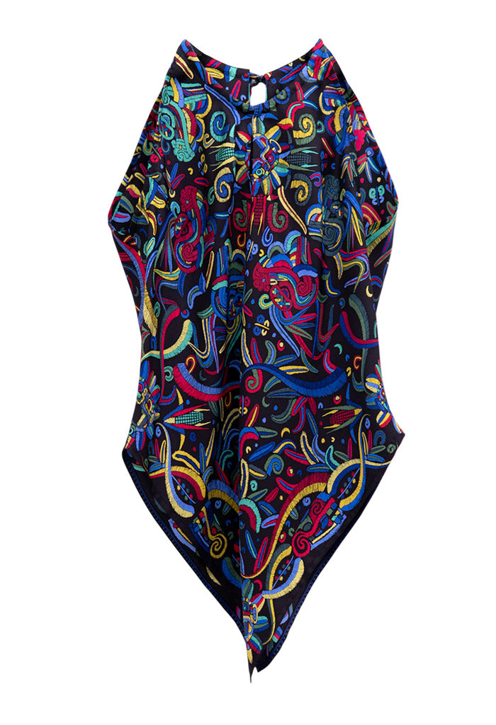 Blusa Cuello Ajustable Quetzalcóatl