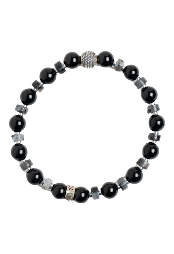 Pulsera Onix para Caballero Detalle Plata