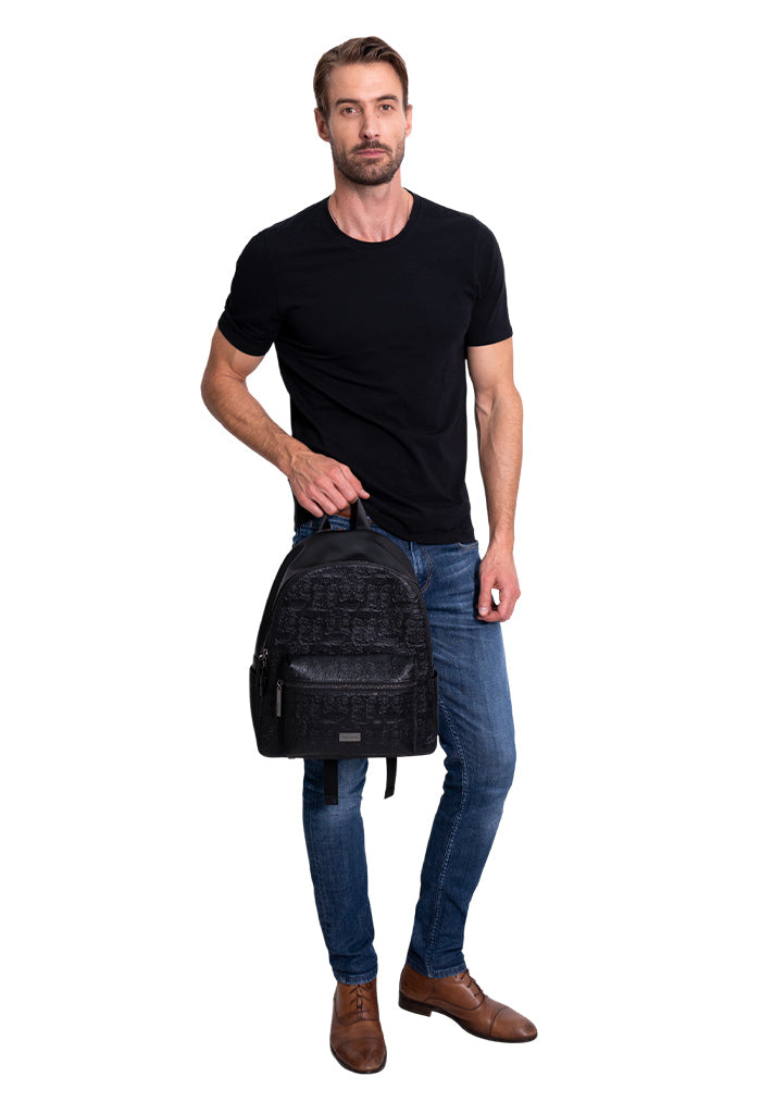 Backpack Nuuk Piel Grabado Tzompantli
