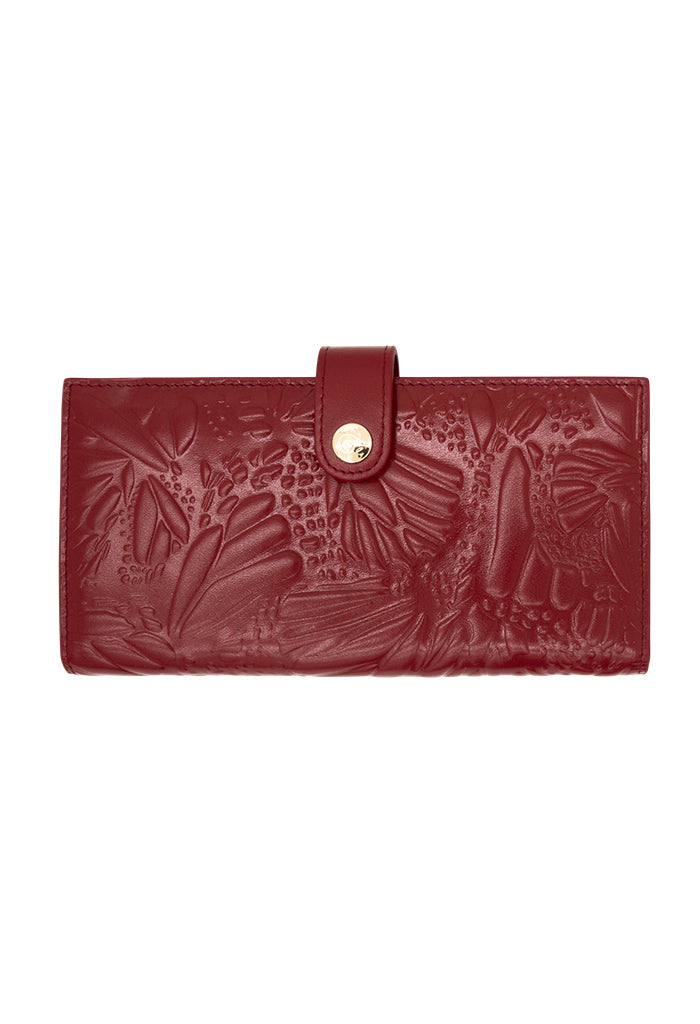 Cartera Grande Xook Piel Grabado Mariposa