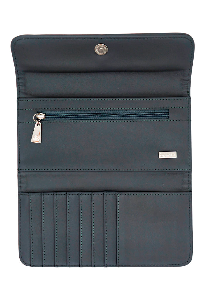 Cartera Bolsillo Negro Diosas Mexicas