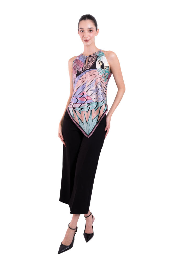 Blusa Cuello Ajustable Guacamaya