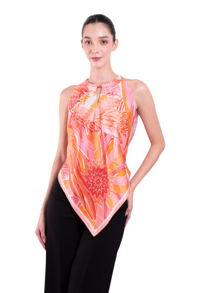 Blusa Cuello Ajustable Guacamaya