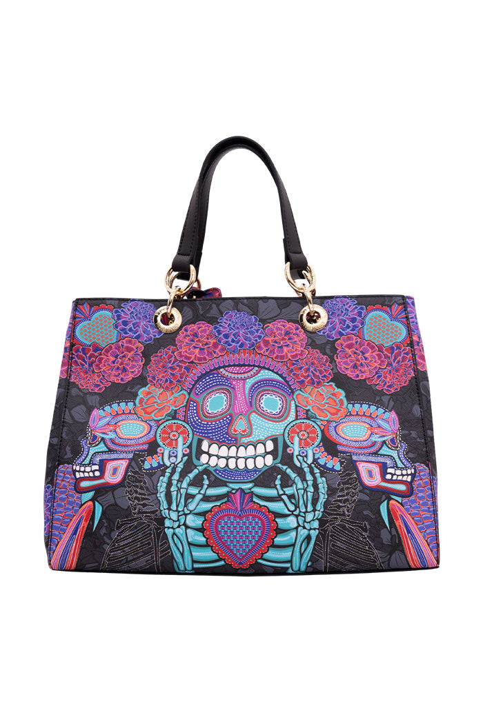 Bolsa Kaxan Saffiano Día de Muertos Catrina