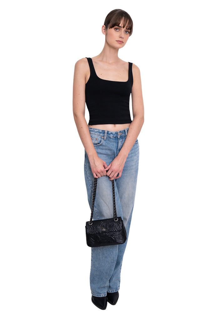 Bolsa Tusbel Piel Mini Grabado Mariposa