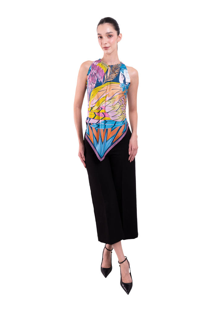 Blusa Cuello Ajustable Guacamaya