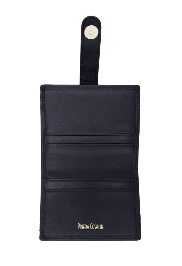 Tarjetero Meent de Piel Grabado Mariposa