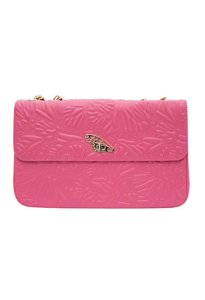 Bolsa Tusbel Piel Grabado Mariposa