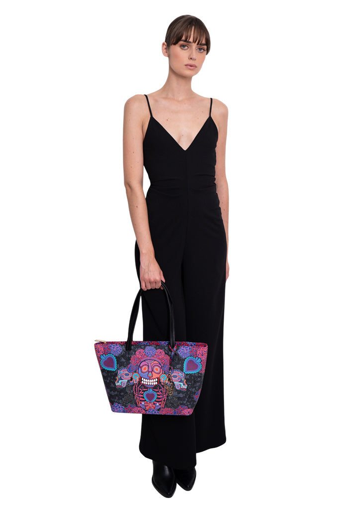 Tote K'iin Saffiano Día de Muertos Catrina