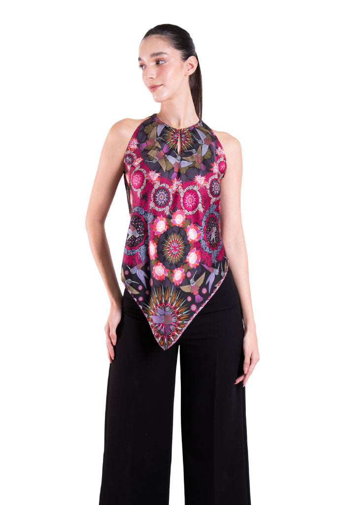 Blusa Cuello Ajustable Colibrí