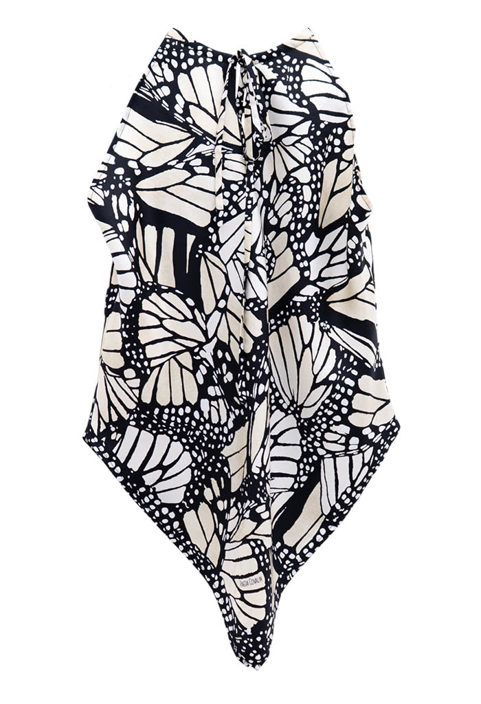 Blusa Cuello Ajustable Mariposa Macro