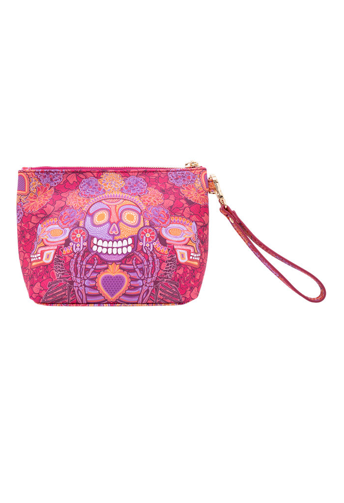 Cosmetiquera Piix Saffiano día de Muertos Catrina