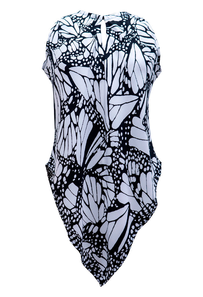 Blusa Cuello Ajustable Mariposa Macro