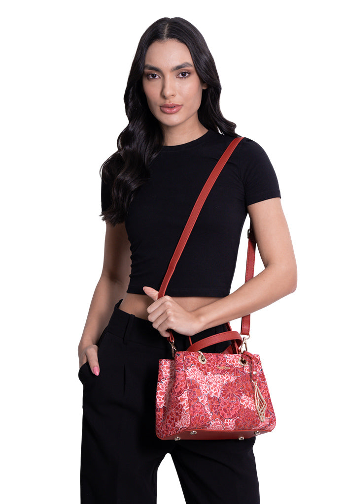 Mini Satchel Kaxan Saffiano Cempasúchil Ofrenda