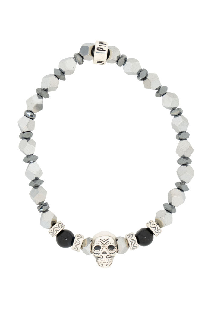 Pulsera Plata con dije Calavera