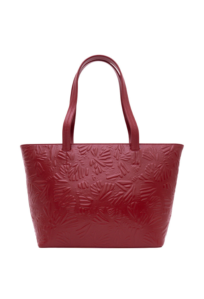 Tote K'iin de Piel Grabado Mariposa