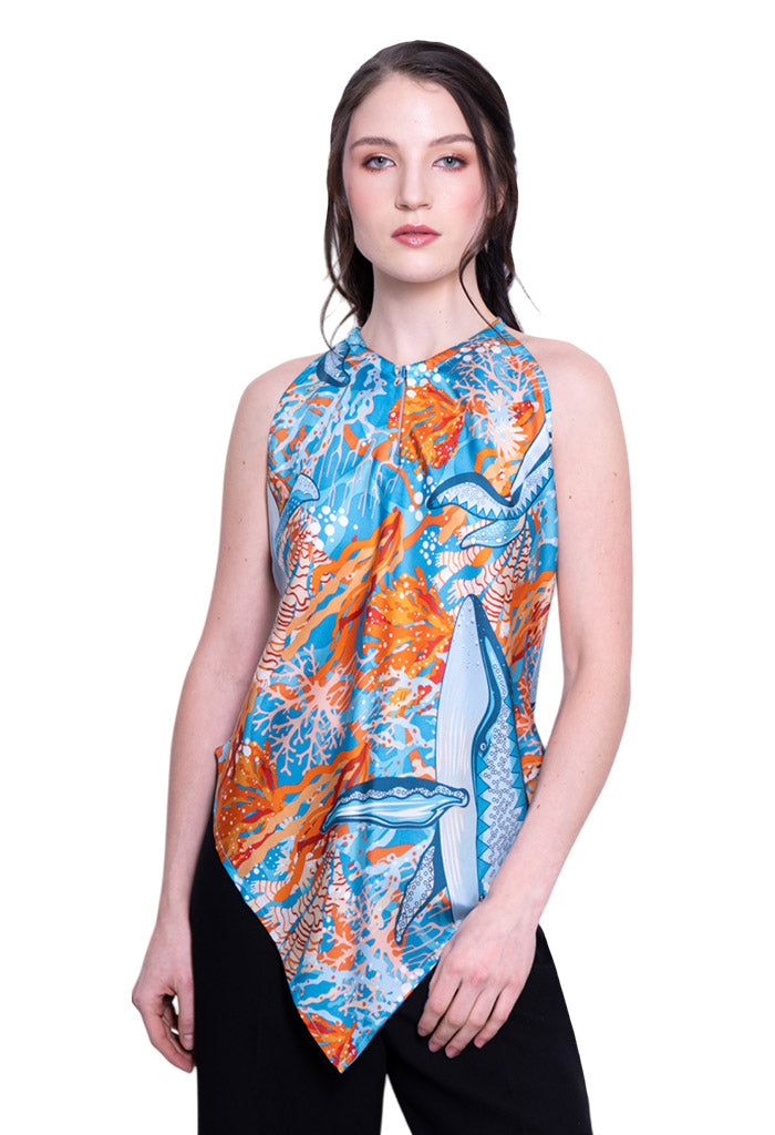 Blusa Cuello Ajustable Ballena