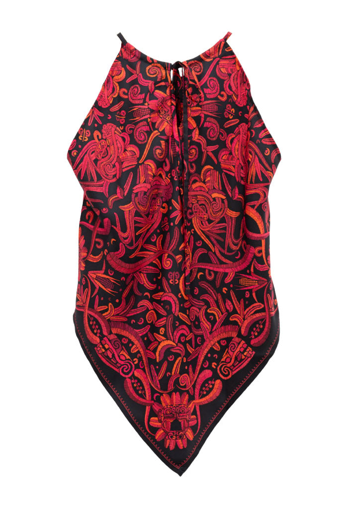 Blusa Cuello Ajustable Quetzalcóatl