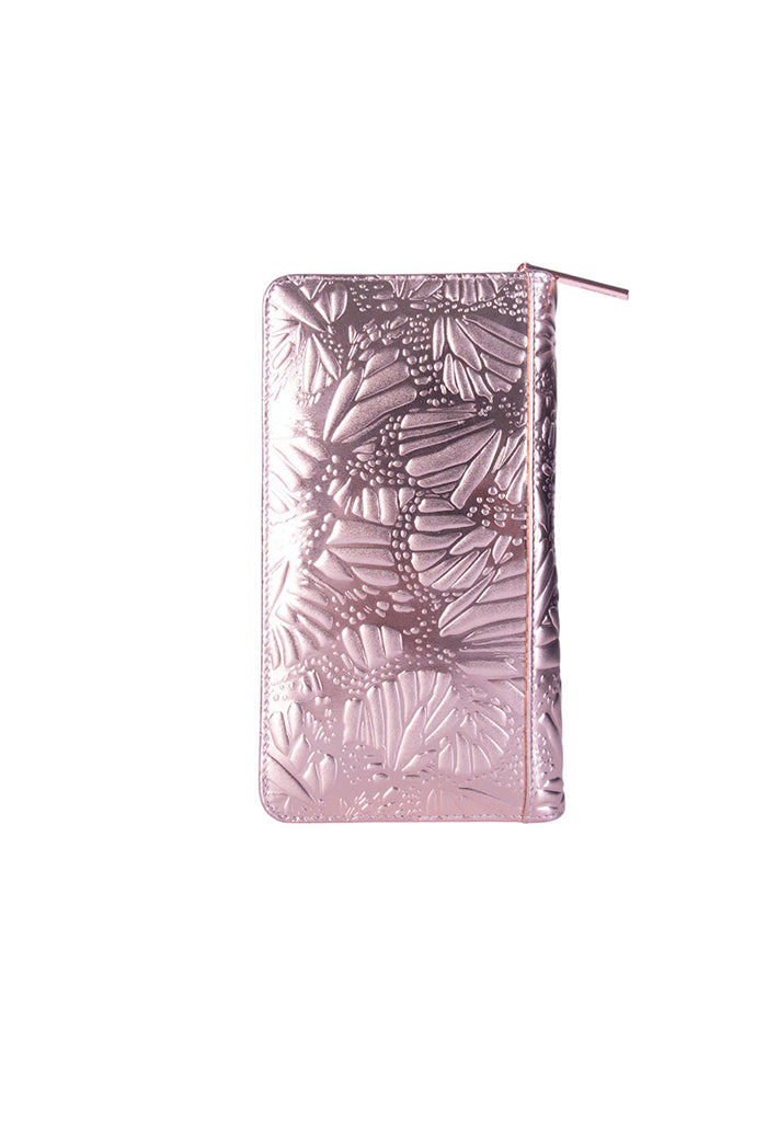 Porta Documentos Kóoch de Piel para Mujer Grabado Mariposa