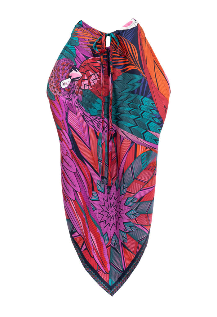 Blusa Cuello Ajustable Guacamaya