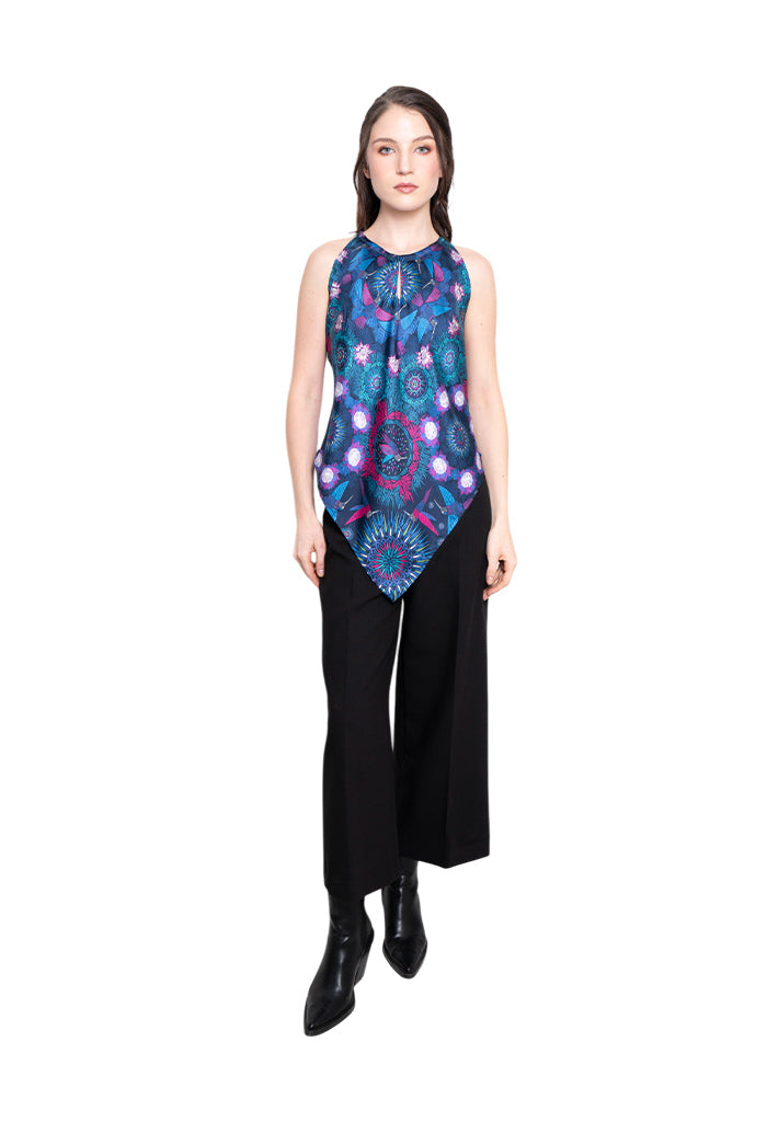 Blusa Cuello Ajustable Colibrí