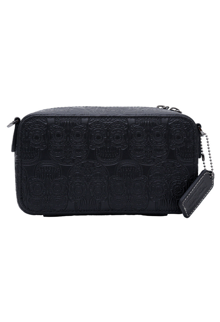 Bolsa Crossbody Utsil de Piel Grabado Tzompantli