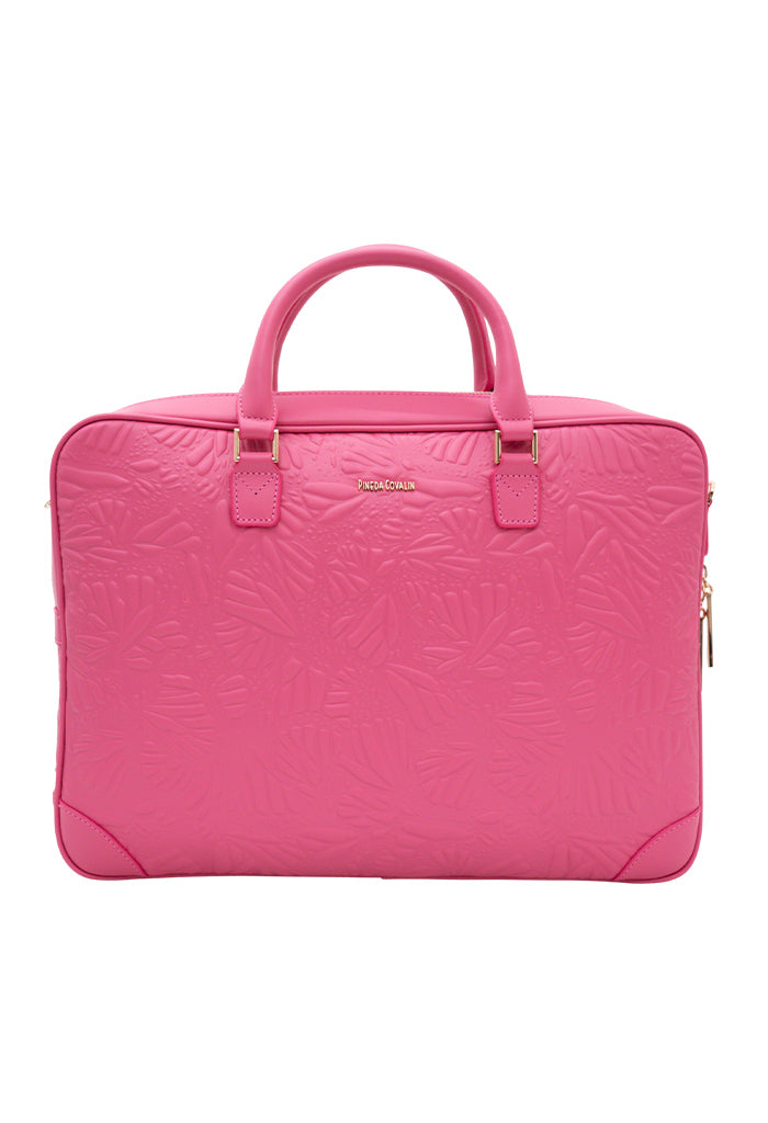 Porta Laptop Tseél de Piel Grabado Mariposa