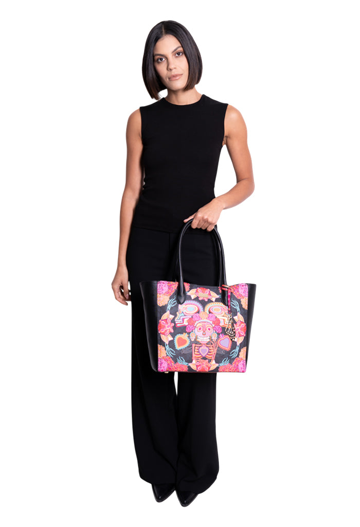 Tote Kuuch Saffiano Día de Muertos Catrina