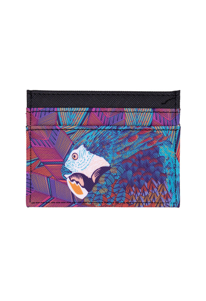 Tarjetero Kuxtal Saffiano Guacamaya