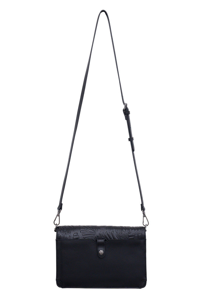 Bolsa Kalan de Piel Grabado Mariposa