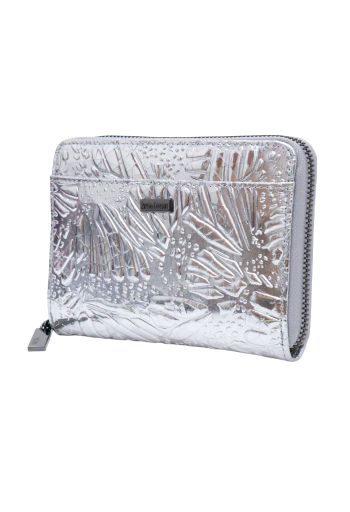 Cartera Mediana Piel Grabado Mariposa