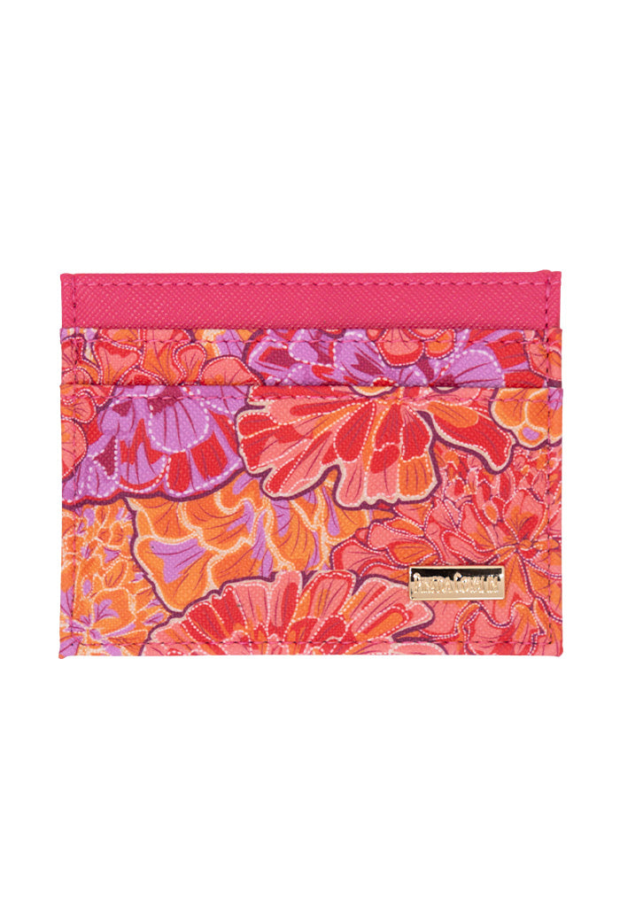 Tarjetero Kuxtal Saffiano Cempasúchil Ofrenda