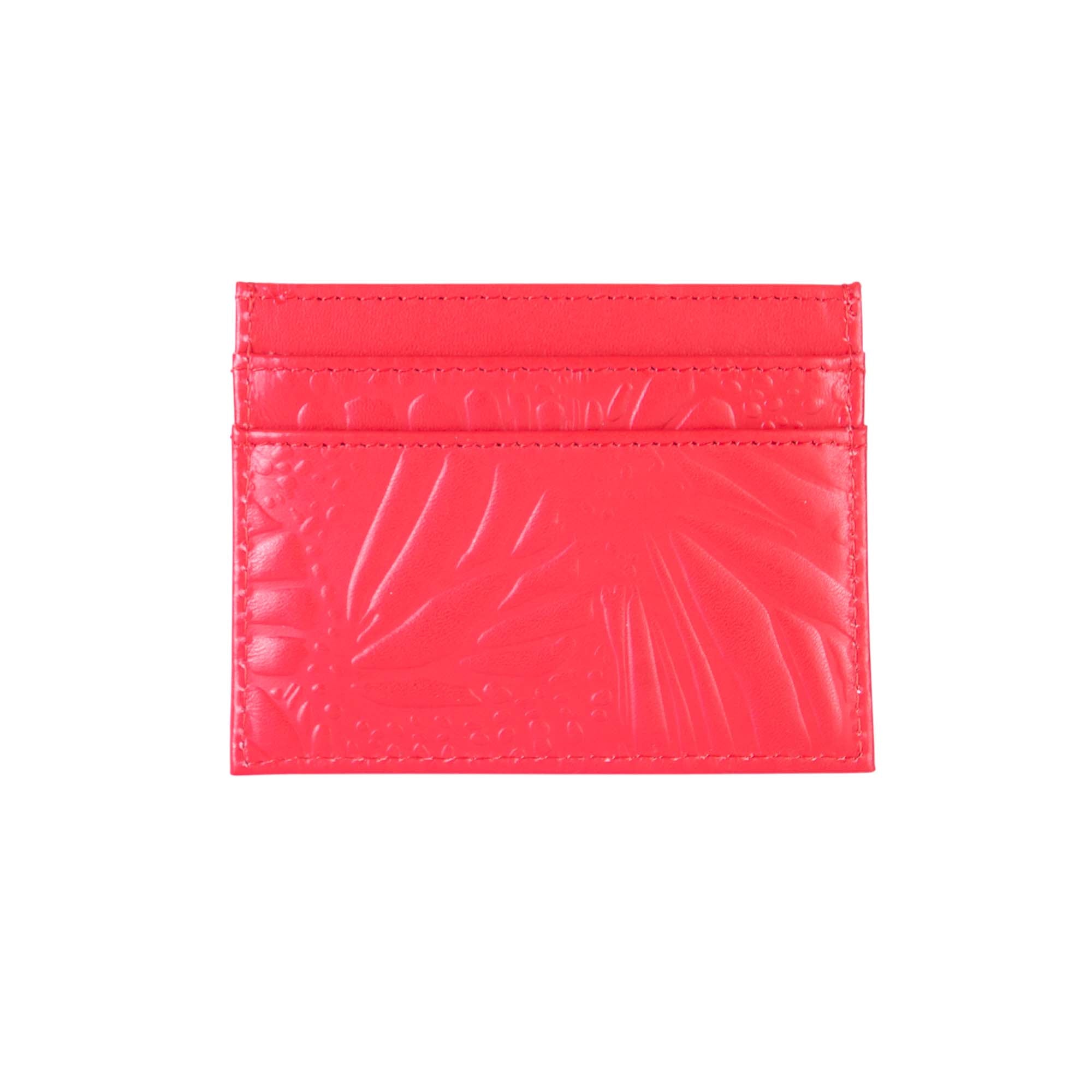 Tarjetero Kuxtal Piel Grabado Mariposa