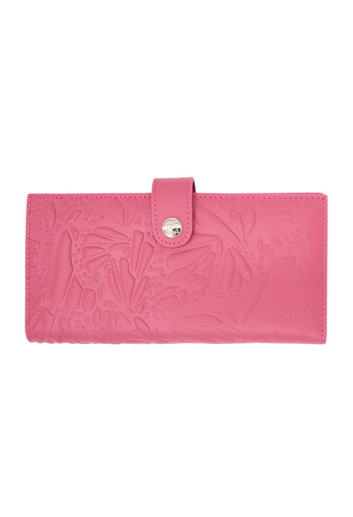 Cartera Grande Xook Piel Grabado Mariposa
