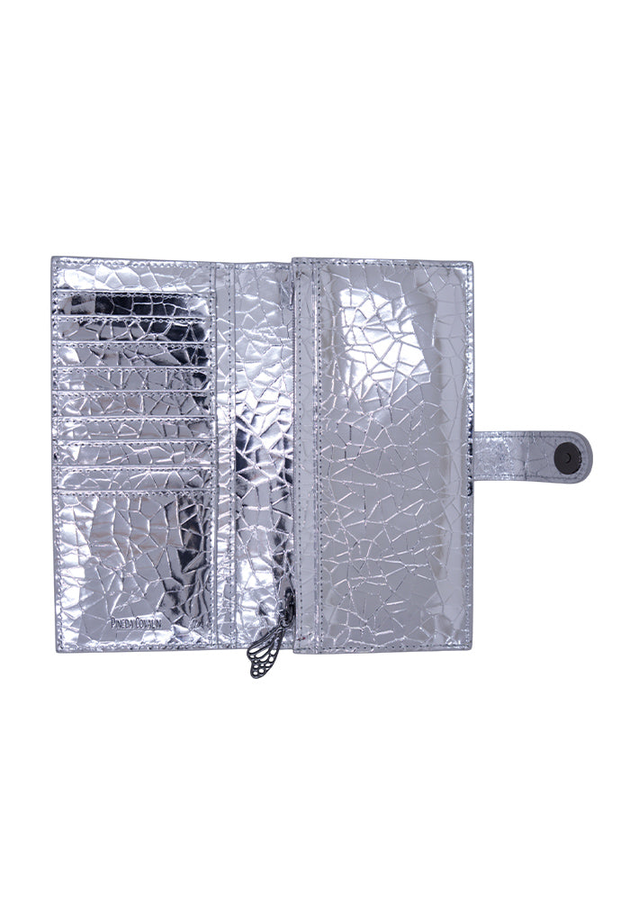 Cartera Grande Xook Piel Grabado Mariposa