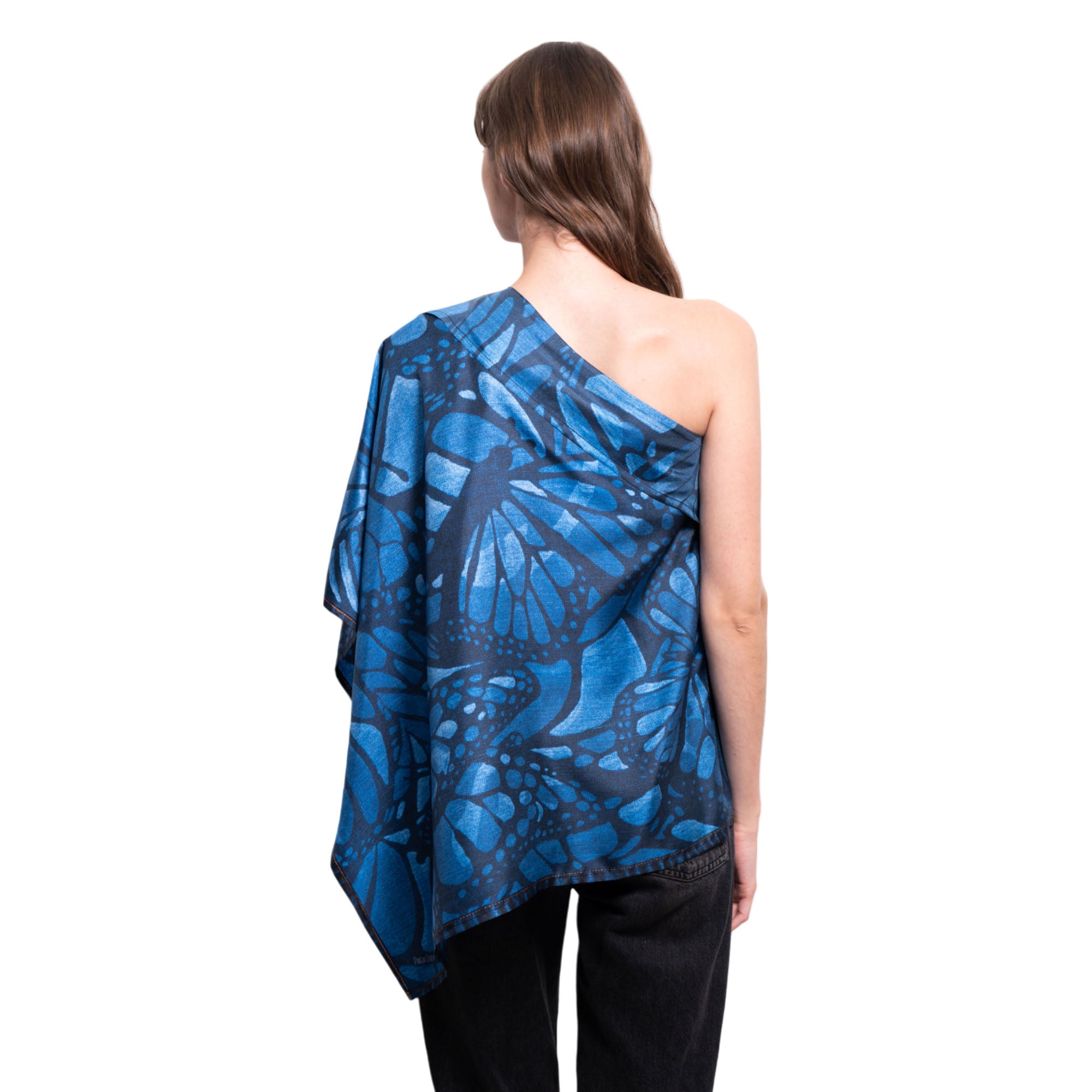 Poncho Vuelo de Mariposa Mezclilla