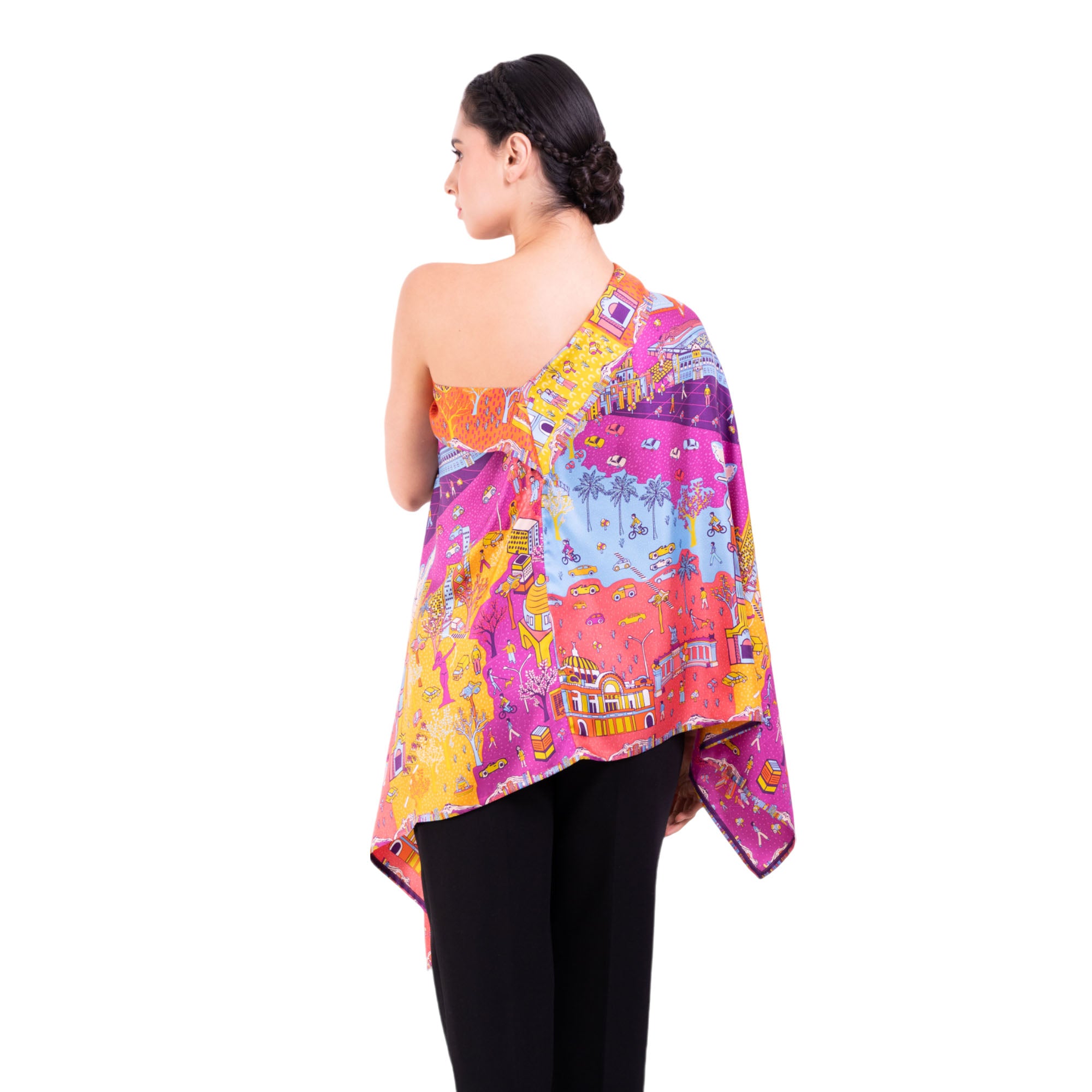 Poncho Mi Ciudad a Color