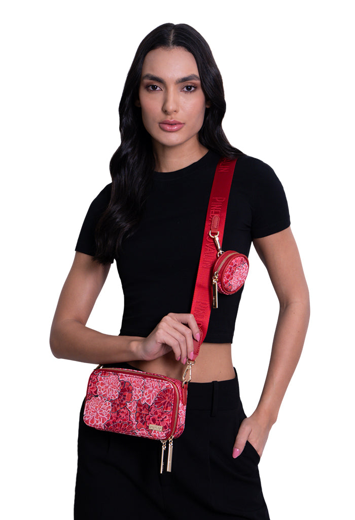 Bolsa Crossbody Utsil Saffiano Cempasúchil Ofrenda